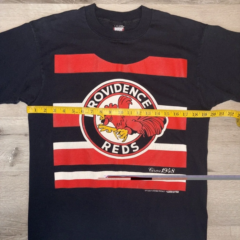 Vintage 90s Providence Reds Baseball T Shirt Men's Large Black Single Stitch
